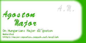 agoston major business card